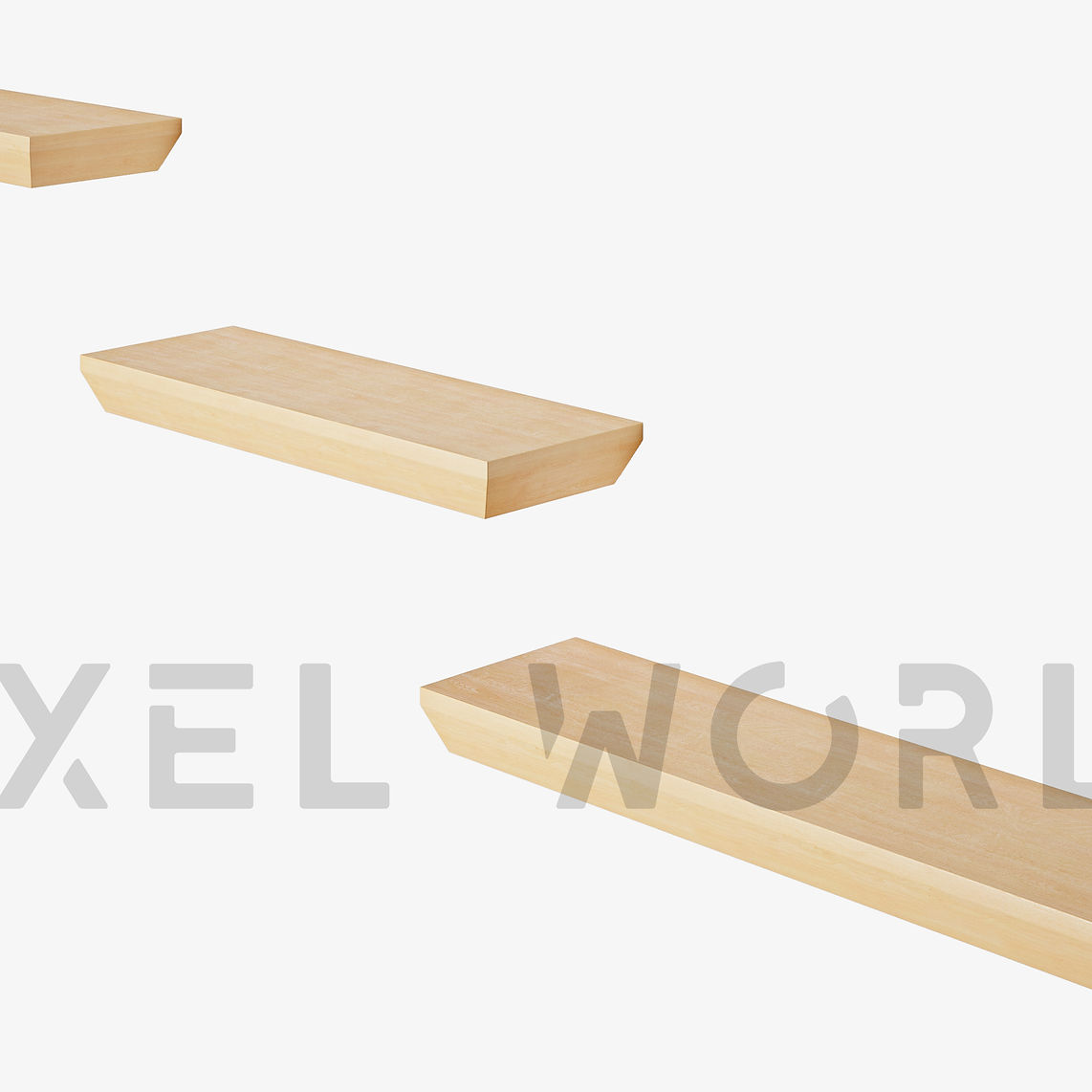 Beveled Edge Shelf Natural Pine